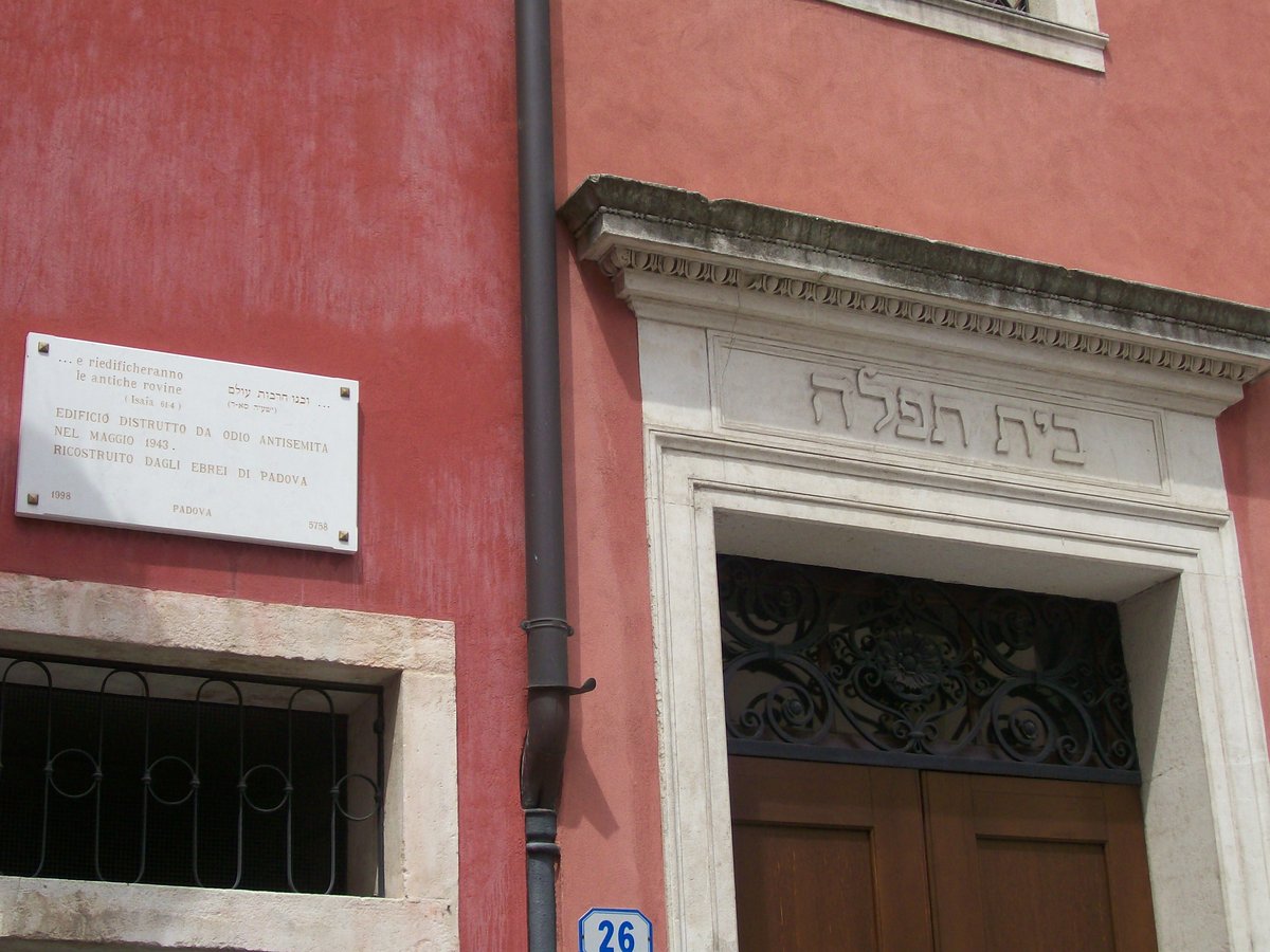 Entrance to the historic ex German Synagogue of Padua