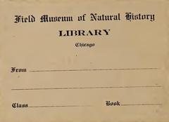 Bookplate of the Field Museum of Natural History Library Chicago from 1832 in a journal of the Asiatic Society of Bengal