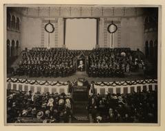 Massed bands of the Salvation Army performing at Massey Hall in Toronto, May 20, 1910, in memoriam of King Edward VII