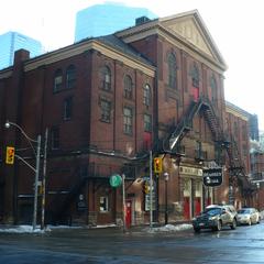 Massey Hall concert venue in Toronto on a cloudy February day 2011