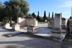 Propylon gateway to temple of Olympian Zeus in Athens viewed from north