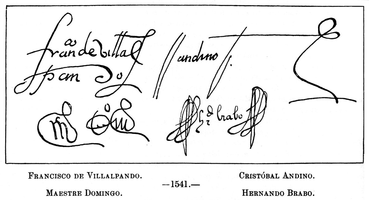 Historical signatures of rejeros (ironworkers) from Toledo