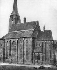 A. Groll painting of Arciděkanský kostel svatého Bartoloměje church in Plzeň, 1856