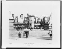 Paris Palais des Thermes historic building black and white photograph by E. Baldus