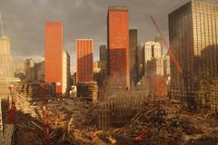 Recovery operation at World Trade Center site in New York after September 11 attacks