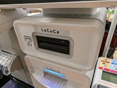 LaCuCa card reader payment terminal at supermarket register