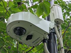 Security camera mounted near Ebisu Garden Place in Tokyo