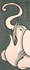 White Elephant artwork by Matsumoto Hoji exhibited in Osaka Museum of History 2007