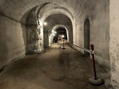 Runners participating in the BBU Halloween Run 2024 inside the Kőbányai cellar system in Budapest