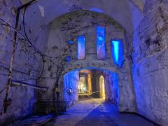 Runners participating in BBU Halloween Run 2024 in the Kőbányai cellar system, Budapest