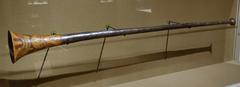 Ceramic trumpet from Paracas culture, Peru, Early Horizon period, circa 300-200 BC, displayed in Dallas Museum of Art
