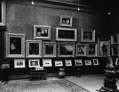 Historic interior of Lord Strathcona's residence in Montreal with classical paintings on walls, 1916