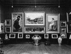 Interior of Lord Strathcona's residence featuring paintings, Montreal, 1916