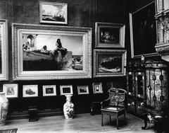 Interior of Lord Strathcona's residence with paintings in Montreal 1916