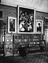 Interior of Lord Strathcona's residence with paintings on the walls, Montreal, 1916