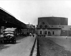 Molasses tank in Boston's North End before 1919 explosion