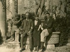 Harold Acton with his mother Hortense and his uncle Guy Mitchell at La Pietra in the 1920s