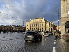 Photograph taken in Prague one day after a shooting