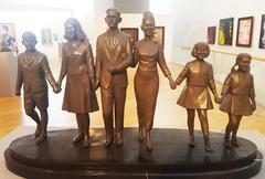 Statue of Bhumibol Adulyadej and his family at Bangkok Art and Culture Centre