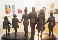 Statue of Thai King Bhumibol Adulyadej and his family at Bangkok Art and Culture Centre