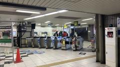 JR Bentencho Station exterior view in Japan