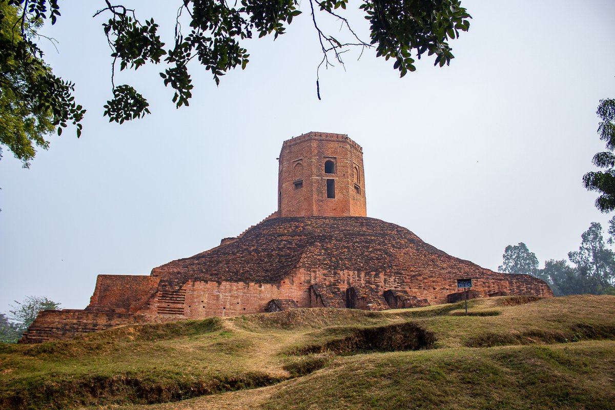 Chaukhandi Stupa Buddhist monument in Sarnath India