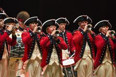United States Army Old Guard Fife and Drum Corps performing at the 2017 Virginia International Tattoo in Norfolk