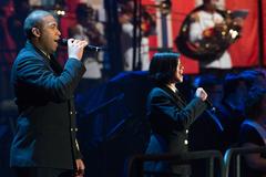 U.S. Navy Band vocalists singing Star Spangled Banner at 2017 Virginia International Tattoo