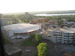 View of West End and Copps Coliseum from Stelco Tower in downtown Hamilton Ontario