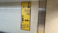 Osaka Metro Yodoyabashi Station platform with train and passengers