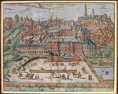 The court at Brussels painting by Cornelis de Jode after Bartholomeus de Momper