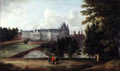 Palace of Coudenberg in Brussels, Belgium, historical Flemish architecture by a Flemish painter