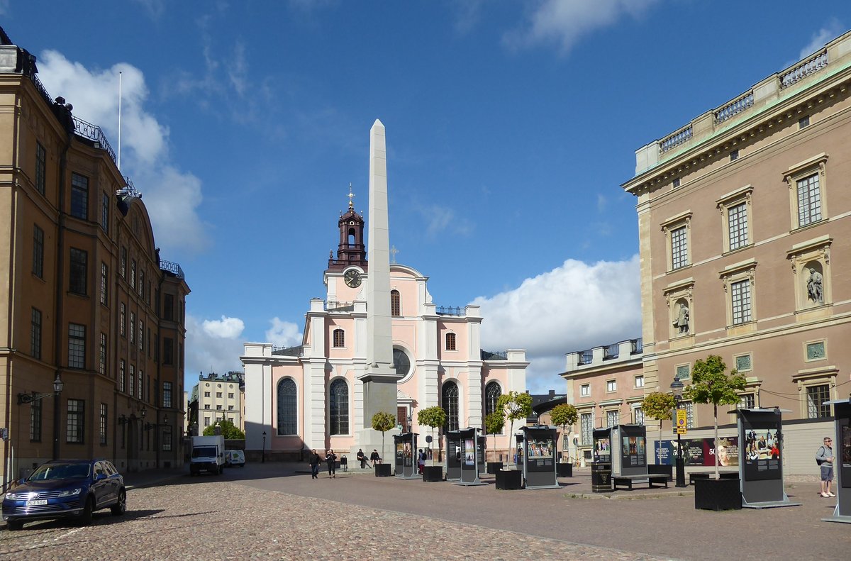 Storkyrkan cathedral in Stockholm with its historic architecture