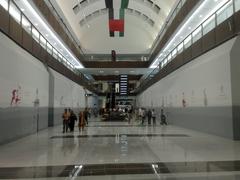 Interior view of Dubai Mall with empty hall and modern architectural design