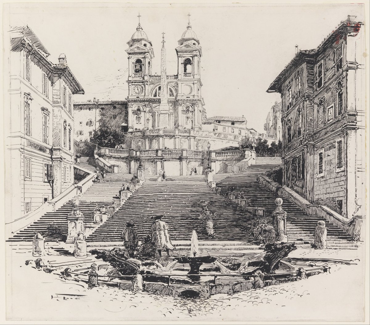 Keats' Home in Rome painting by Harry Fenn