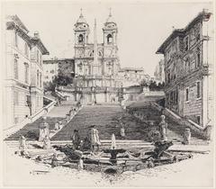 Keats' Home in Rome painting by Harry Fenn