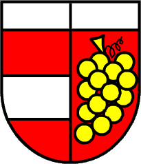 Coat of arms of Brno-Vinohrady with grapes and fortress