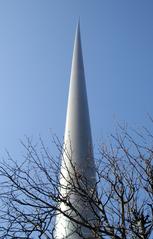 South face of the Spire of Dublin with leaning tip