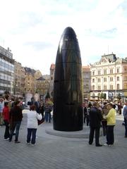 Newly built clock on Freedom Square in Brno