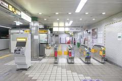 Osaka Metro Awaza Station East-South Ticket Gate on Chuo Line Platform 2