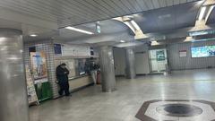 Homachi Station entrance with ticket gates Osaka Metro