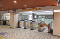 Osaka Metro Hommachi Station south ticket gate with commuters