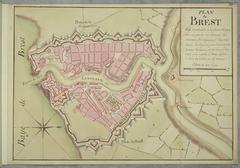 Historical map of major French maritime cities with fortifications and ports from Dunkerque to Antibes including forts and notable locations in France, Italy, Germany, Greece, Tunisia, Egypt, and Turkey.