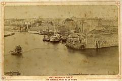 General view of Brest military port taken from the point