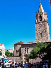 Saint-Leonce Cathedral in Frejus, France exterior view