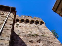 Tower of the episcopal group at Saint-Leonce Cathedral in Frejus, France