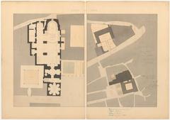Architectural drawing of the general plan of diocesan buildings of the Diocese of Fréjus from 1851