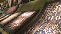 Traditional Azerbaijani carpets displayed in Azerbaijan Carpet Museum