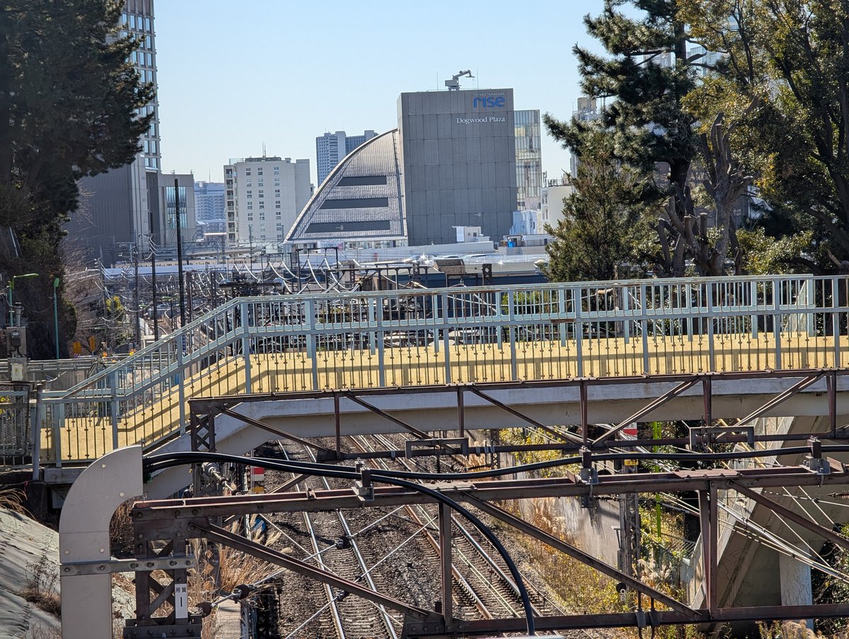 Modern buildings near Futakotamagawa in Tokyo with clear sky