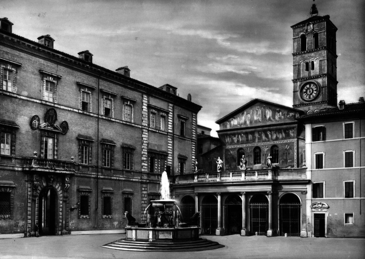 Basilica di Santa Maria in Trastevere Rome exterior 1961